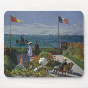 Claude Monet - Garden at Sainte-Adresse Mouse Mat