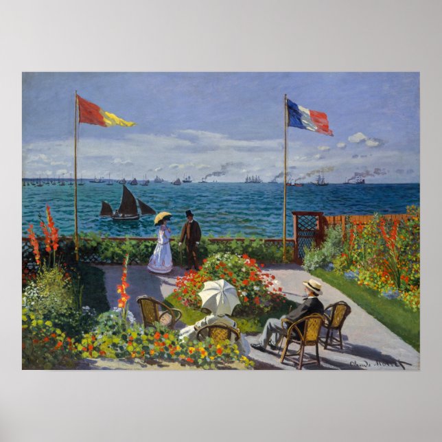Claude Monet - Garden at Sainte-Adresse Poster (Front)