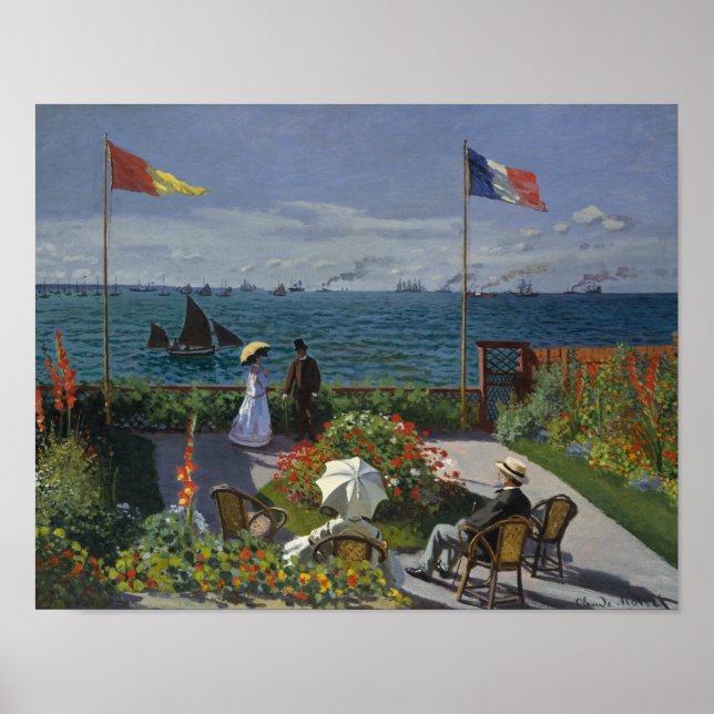 Claude Monet - Garden at Sainte-Adresse Poster (Front)