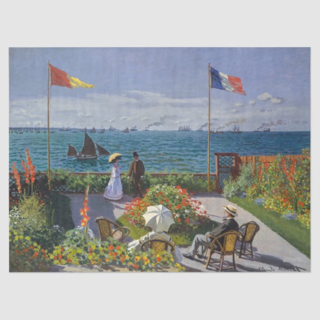 Claude Monet - Garden at Sainte-Adresse Tissue Paper (Front)