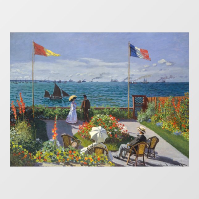 Claude Monet - Garden at Sainte-Adresse Window Cling (Sheet)