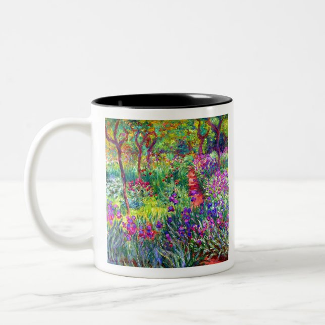 Claude Monet Garden in Giverny Two-Tone Coffee Mug (Left)