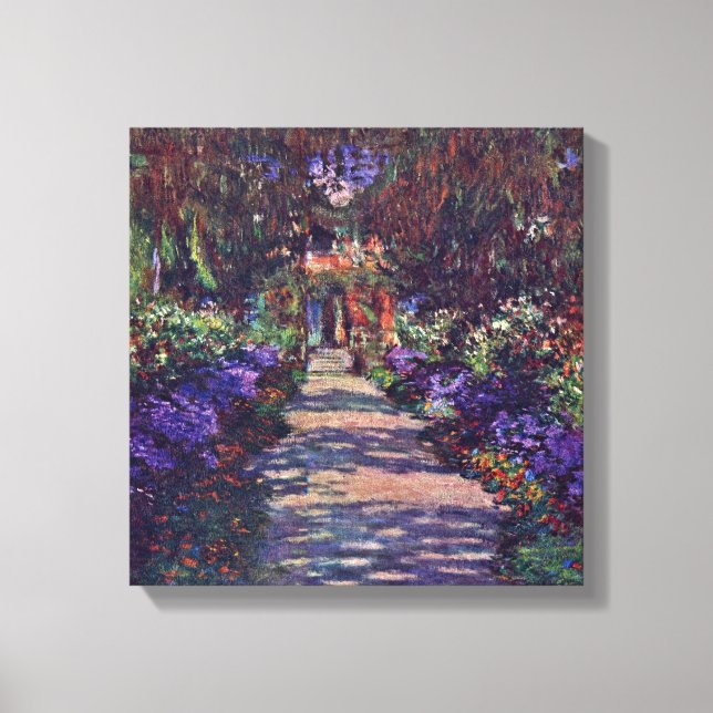 Claude Monet - garden path Canvas Print (Front)