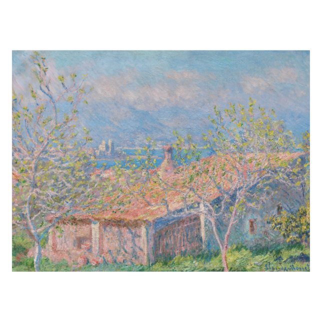 Claude Monet - Gardener's House at Antibes Tablecloth (Front (Horizontal))