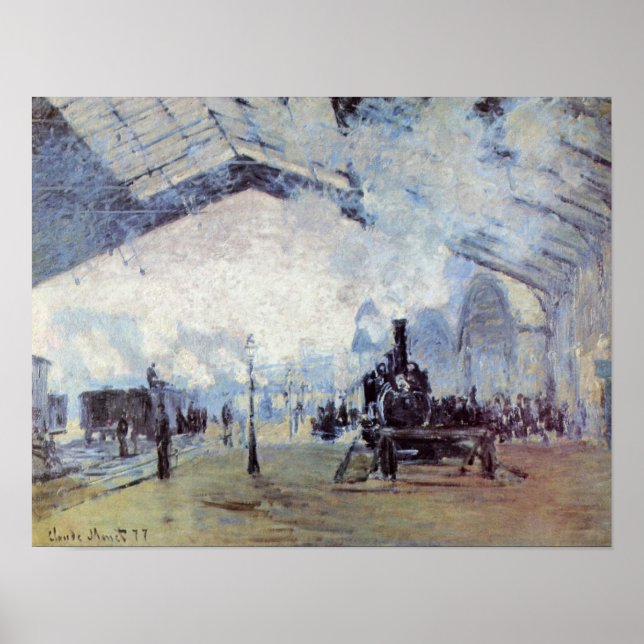 Claude Monet - Gare Saint Lazare in Paris Poster (Front)