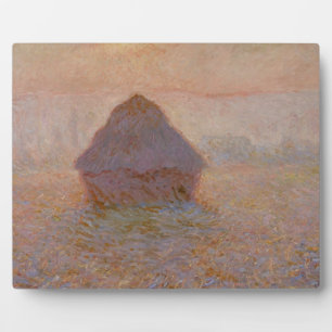 Claude Monet Grainstack, Sun in the Mist Plaque