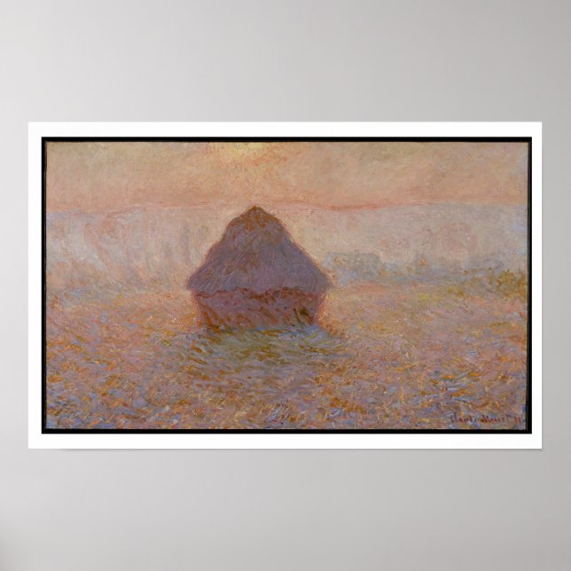 Claude Monet | Grainstack, Sun in the Mist Poster (Front)