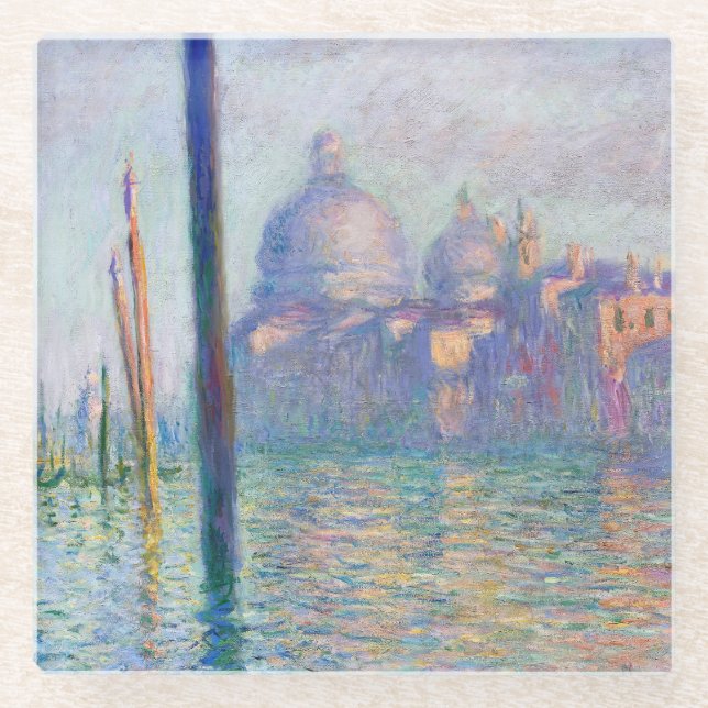 Claude Monet - Grand Canal, Venice Glass Coaster (Front)