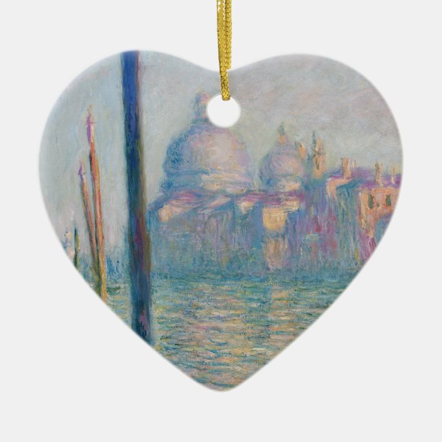 Claude Monet Grand Canal Venice Italy Travel Ceramic Tree Decoration (Front)