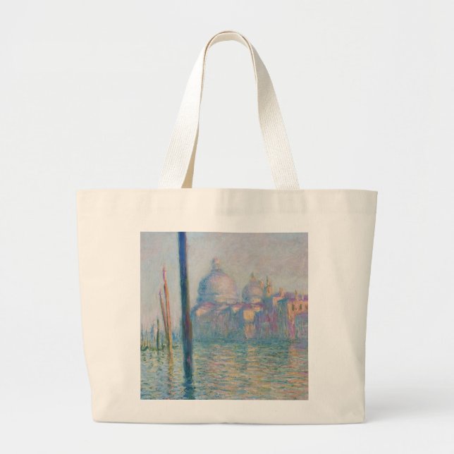 Claude Monet Grand Canal Venice Italy Travel Large Tote Bag (Front)