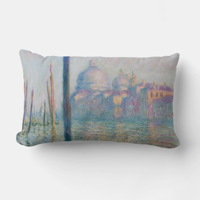 Claude Monet Grand Canal Venice Italy Travel Lumbar Cushion (Front)