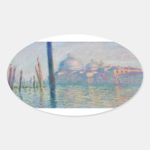 Claude Monet Grand Canal Venice Italy Travel Oval Sticker