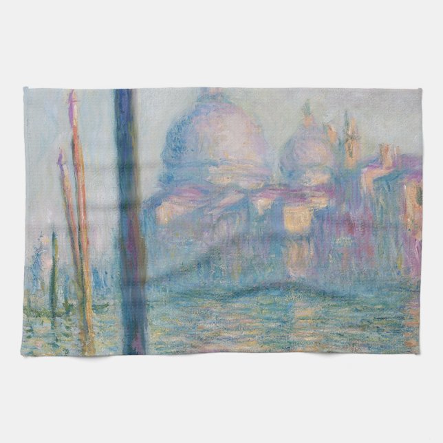 Claude Monet Grand Canal Venice Italy Travel Tea Towel (Horizontal)