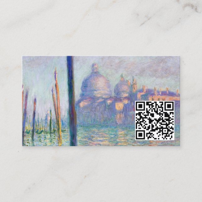 Claude Monet - Grand Canal, Venice - QR Code Business Card (Front)