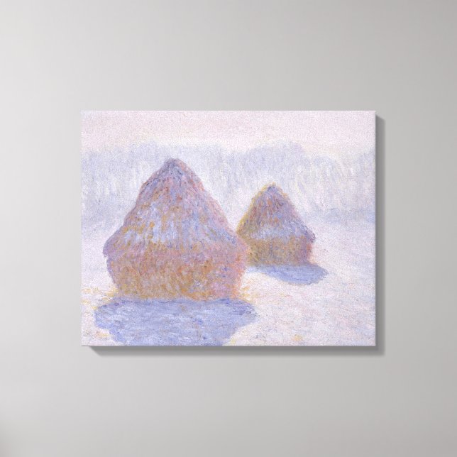 Claude Monet | Haystacks Effect of Snow and Sun Canvas Print (Front)
