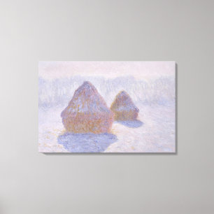 Claude Monet   Haystacks Effect of Snow and Sun Canvas Print