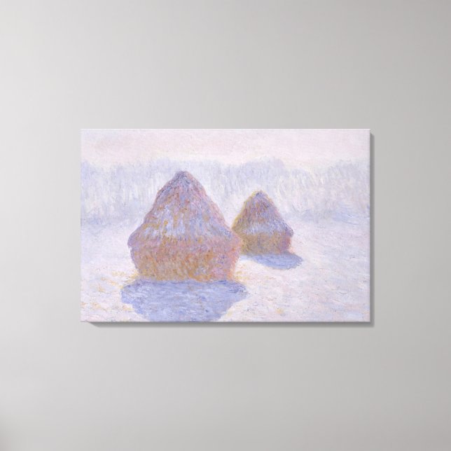 Claude Monet | Haystacks Effect of Snow and Sun Canvas Print (Front)