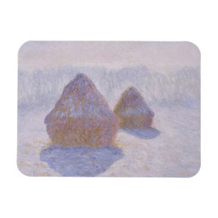 Claude Monet Haystacks Effect of Snow and Sun Magnet