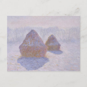 Claude Monet   Haystacks Effect of Snow and Sun Postcard