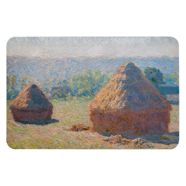 Claude Monet - Haystacks, end of Summer Magnet (Horizontal)