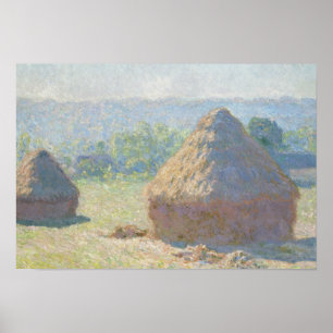 Claude Monet - Haystacks, End of Summer Poster