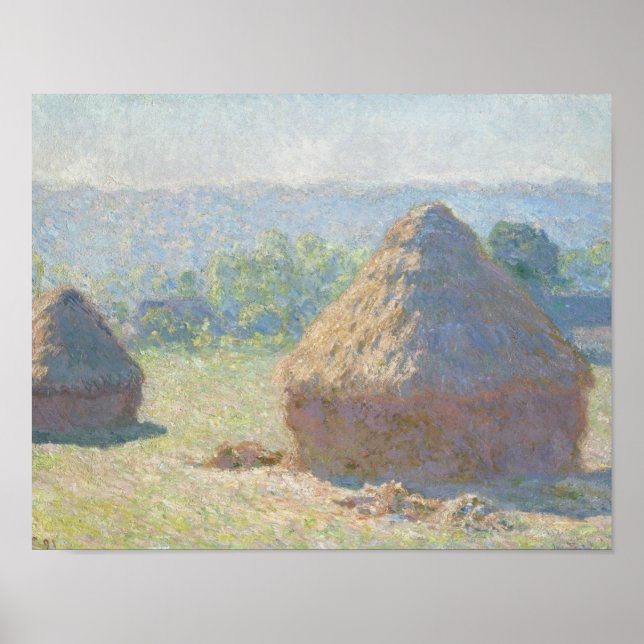 Claude Monet - Haystacks, End of Summer Poster (Front)