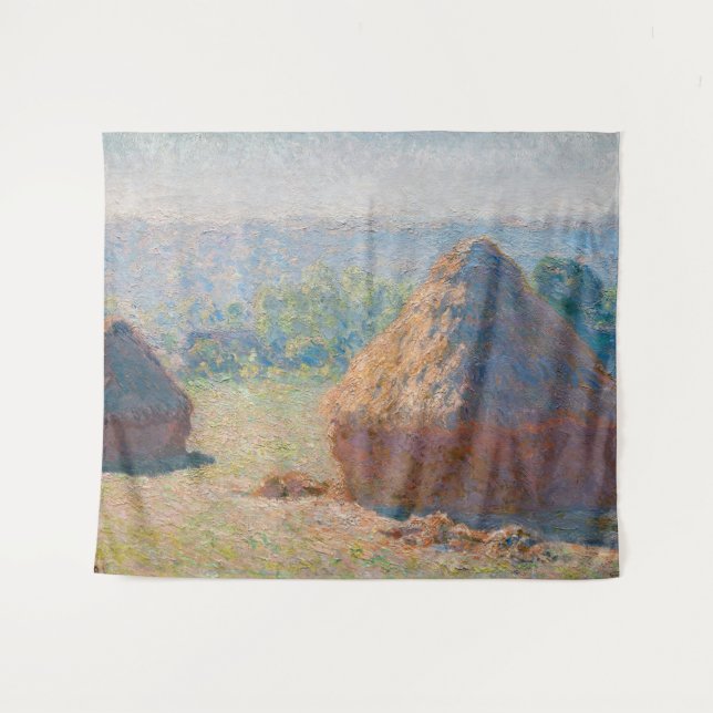 Claude Monet - Haystacks, end of Summer Tapestry (Front (Horizontal))