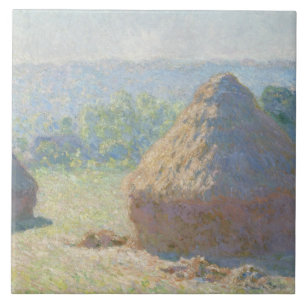 Claude Monet - Haystacks, End of Summer Tile