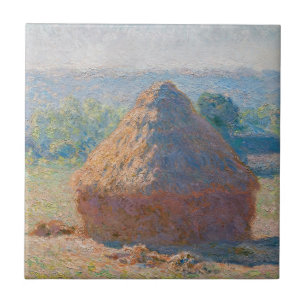 Claude Monet - Haystacks, end of Summer Tile