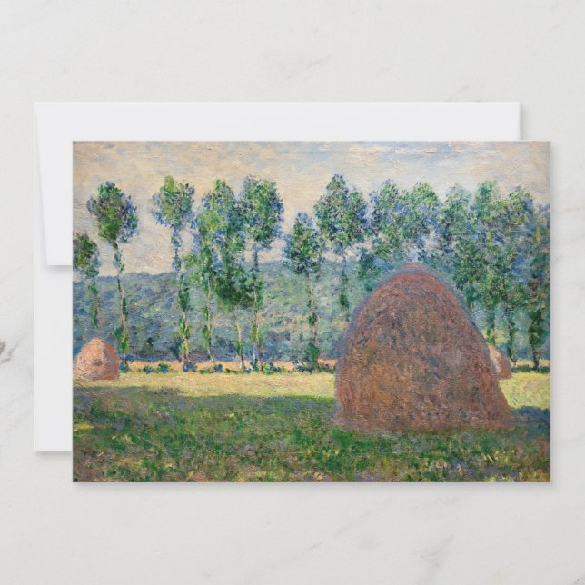Claude Monet - Haystacks near Giverny Invitation (Front)