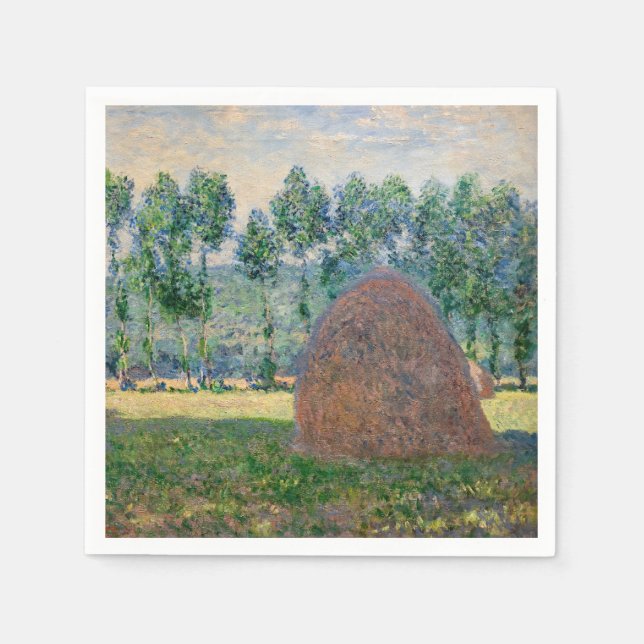 Claude Monet - Haystacks near Giverny Napkin (Front)