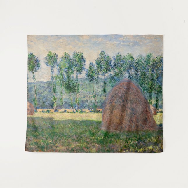 Claude Monet - Haystacks near Giverny Tapestry (Front (Horizontal))