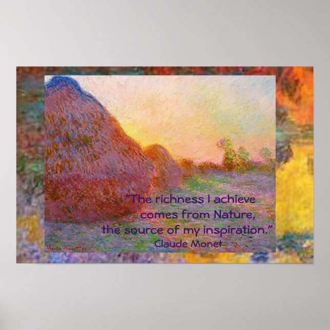Claude Monet Haystacks Poster (Front)