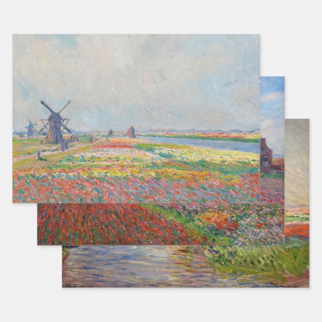 Claude Monet - Holland Masterpieces Selection Wrapping Paper Sheet (Set)