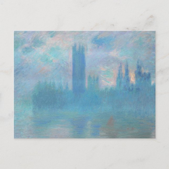 Claude Monet. Houses of Parliament London. Blue Postcard (Front)