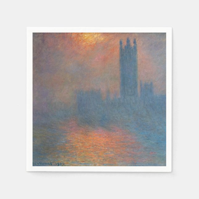 Claude Monet - Houses of Parliament London Napkin (Front)