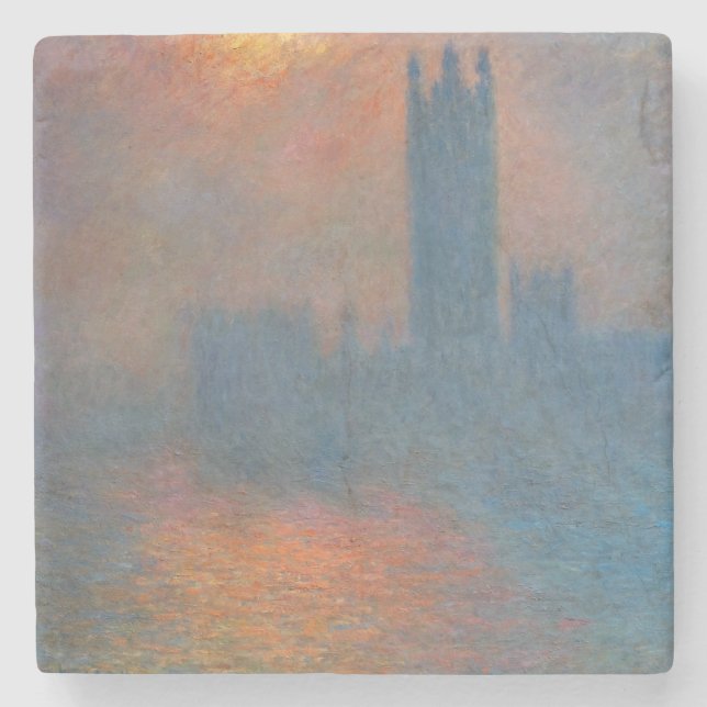 Claude Monet - Houses of Parliament London Stone Coaster (Front)