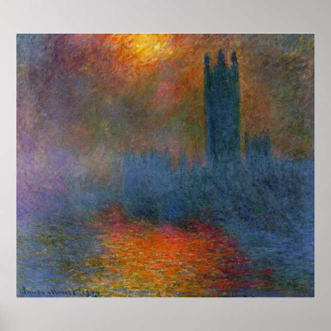 Claude Monet - Houses of Parliament Poster (Front)