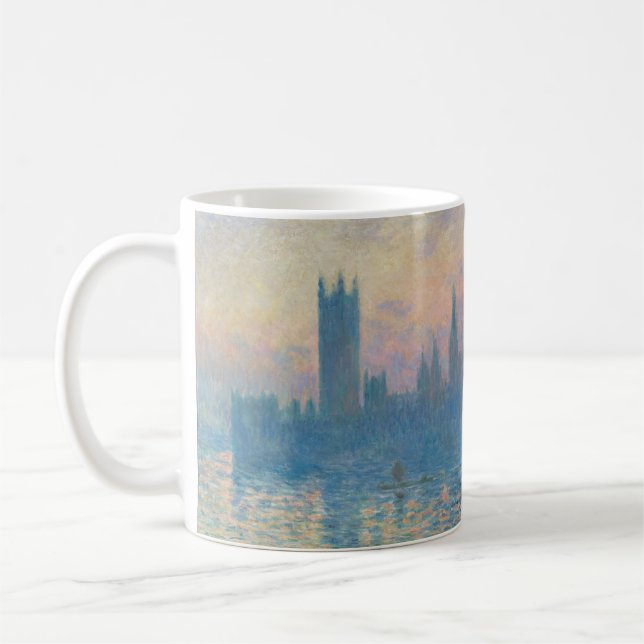 Claude Monet Houses of Parliament Sunset Coffee Mug (Left)