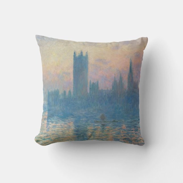 Claude Monet Houses of Parliament Sunset Cushion (Front)