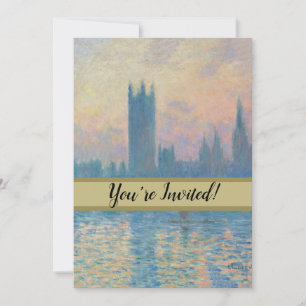 Claude Monet Houses of Parliament Sunset Invitation