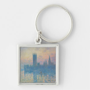 Claude Monet Houses of Parliament Sunset Key Ring