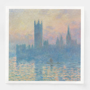 Claude Monet Houses of Parliament Sunset Napkin