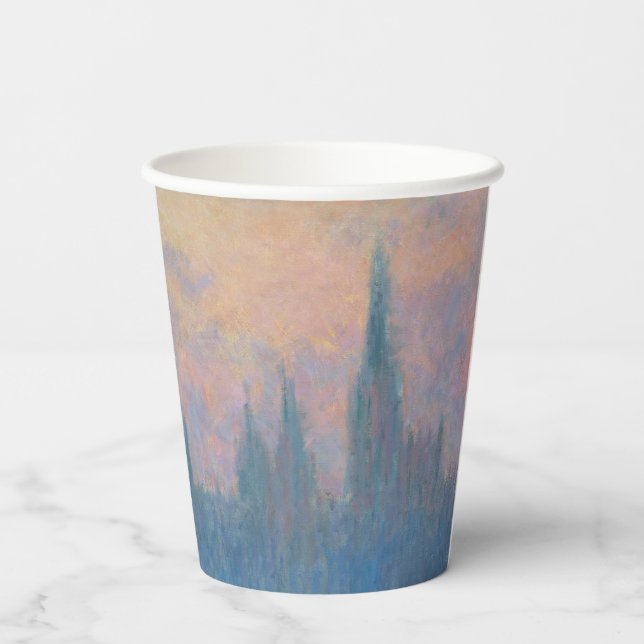 Claude Monet Houses of Parliament Sunset Paper Cups (Back)