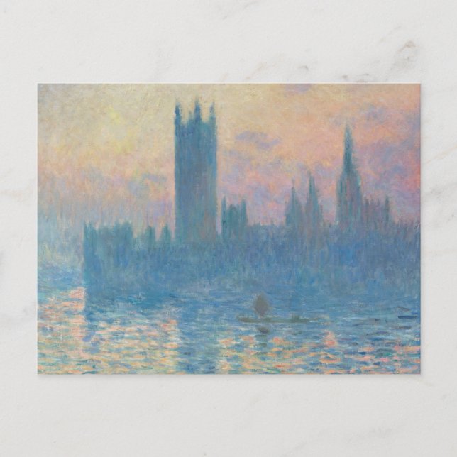 Claude Monet Houses of Parliament Sunset Postcard (Front)
