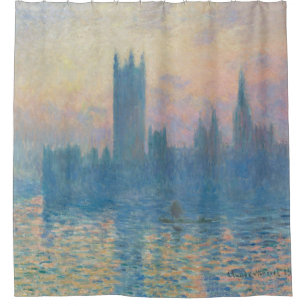 Claude Monet Houses of Parliament Sunset Shower Curtain
