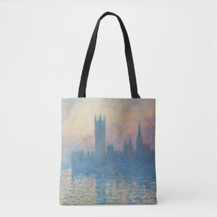 Claude Monet Houses of Parliament Sunset Tote Bag