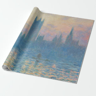 Claude Monet Houses of Parliament Sunset Wrapping Paper