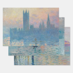 Claude Monet Houses of Parliament Sunset Wrapping Paper Sheet
