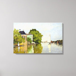 Claude Monet Houses on the Achterzaan Canvas Print
